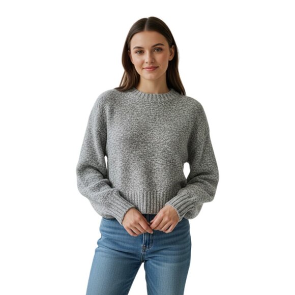 The fifth Label Crop Gray Long Sleeve Sweater Size 4 - Picture 1 of 6
